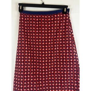 Boden Printed Skirt size 4 Knee Length Zips in the back fully lined